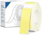 POLONO Thermal Label Maker Tape Replacement Compatible with D30, P10 E1, L1, Q1 Label Printer, Not for POLONO P31S, 15mmx40mm/0.5x1.57inch, 180 Labels/Roll, P10 Thermal Printing Label Paper (Yellow