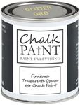 Transparent Finish GOLD GLITTER 250 ml - Make your work sparkle - Extra Resistant specifically designed for Chalk Paint and porous surfaces in general