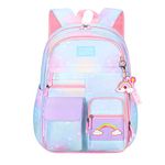 VIDOSCLA Coloful Girls School Backpack BookBags for Teens Blue-L