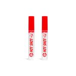 W7 Hot Shot Plumping Gloss Bundle - Enhancing Plump Effect For Fuller Lips - Clear, Natural, High Shine Finish - 2 Pack