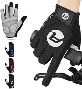 WOTOW Bike Gloves, Adjustable Lightweight Cycling Gloves, Touch Screen, Anti-Slip Full Finger Mountain Bike Gloves Breathable Sports Gloves for Biking, Workout - Unisex Motorcycle Gloves for Men/Women