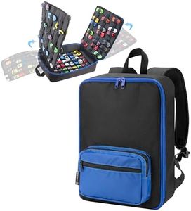 KISLANE Portable Carrying Case Suitable for Toy Cars or Matchbox Cars, Versatile Toy Cars Storage for 108 Toy Cars, Sturdy 4 Pages Toy Cars storage bag with Front Pocket(Case Only) (Black)