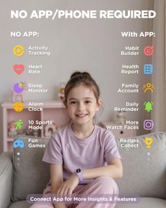 BIGGERFIVE Vigor 3 Kids Fitness Tracker – Activity & Sleep Monitor