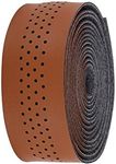 BBB Cycling Bike Handlebar Tape I Leather Look Bar Tape Road Bike I Non-Slip Bike Tape Includes Handlebar Plugs I SpeedRibbon BHT-12 Brown