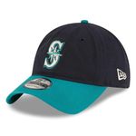 New Era MLB Core Classic 9TWENTY 2-Tone Adjustable Hat Cap One Size Fits All, Seattle Mariners, One size