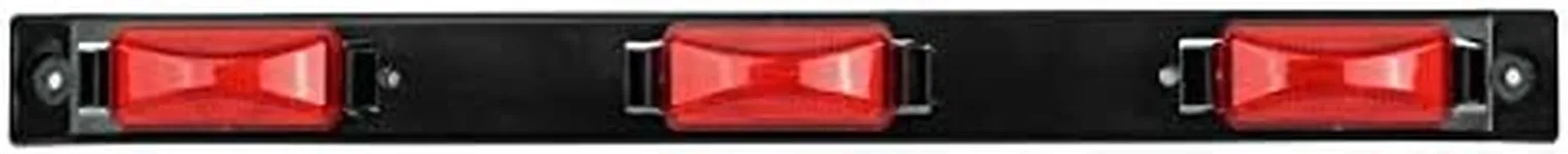 Partsam [DOT Approved] 17" Inch Red LED Truck Trailer Identification Light Bar, Waterproof Sealed 3 Lights Bar 12V Replacement for F150 F250 F350 RAM 1500 2500 3500 Silverado Sierra