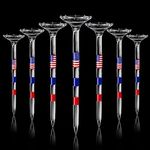 Kamitty Golf Tees Plastic, Unbreakable Golf Tee 3 1/4" Pack of 50/80 with Big Cup & 8 Prongs, Reduces Friction & Side Spin, Multiple Colors Long Golf Tees Bulk, American USA Flag (USA Flag 50 Pack)