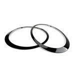 Headlight Trim Ring Driver & Passenger Side Headlight Trim Ring Bezel Moulding Trim Head lights Bezel Compatible with Mini Cooper R55 S R56 S R57 S R58 S R59 S OEM#51137149905, 51137149906 (Black)