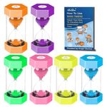 SuLiao Sand Timers 1/2/3/5/10/30 Minute, Plastic Hourglass Sand Timer for Kids, Colorful Large Hour Glass Sand Clock, Visual Sand Watch Sandglass Set for Classroom Games Kitchen Office Desk