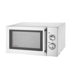 Caterlite 900W Manual Microwave and Grill 23 Litre, Stainless Steel, Silver, 5 Power Settings, Timer Range: 30 mins, Dimensions: 281(H)x 483(W)x 396(D)mm, CK018