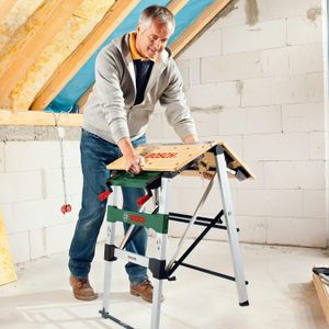 Bosch PWB 600 Portable Work Bench – Foldable, Lightweight Table