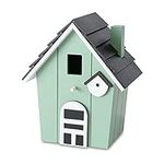 Bird House with Black Stepped Roof,