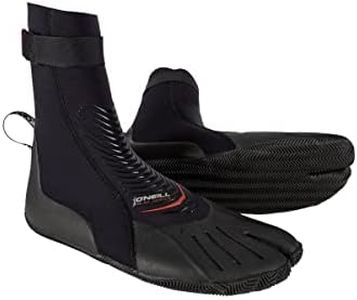 O'Neill Wetsuits Men's Heat 3mm Split Toe Booties, Black, 10