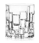 RCR Cristalleria Italiana ETNA Double Old Fashioned Crystal Whiskey Glasses - Set of 6 (330 ml,Italy Made)