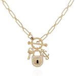 Juicy Couture Silvertone Thick Chain Heart Charm Toggle Necklace For Women, One Size, Metal, glass stone