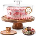 HOMESPHERE Acacia Wood Cake Stand w