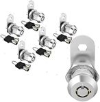 5 Pack Cam Locks Keyed Alike, 5/8" Cabinet Locks with Keys, RV Storage Lock Secure RV Compartment Door Toolbox Mailbox Lock Replacement Set, Zinc Alloy