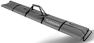 TurnWay Ski Bag | Store & Transport Skis Up to 215 cm, Poles & Extras | Waterproof - for Men, Women and Youth (Gray)