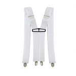 Trimming Shop Men's Suspender Braces - Heavy Duty Clip on Suspenders - Fully Adjustable and Elasticated - Fashion Accessory for Parties, Weddings, Casual, Formal Events