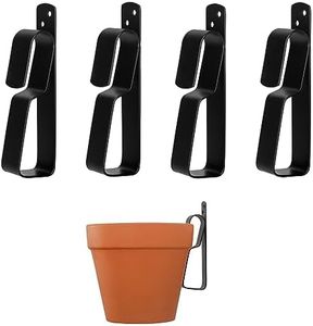 BEVIEVER Terracotta Pots Hangers, 4-9Inch Hanging Flower Pot Brackets for Outside, Plant Pot Clips, 4 Packs