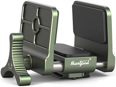 HUNTPAL Slant Gun Clamp Rifle Saddle Mount, Hunting Shooting Tripod Rest with Integrated Quick Release Arca-Swiss Rail, Enhanced Accuracy Ball Head & Adapter