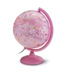 Tecnodidattica Zoo Illuminated Children's Globe - 25 cm, Pink