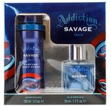 Addiction Savage - MEN perfume body spray + Eau De Toilette spray Gift Set