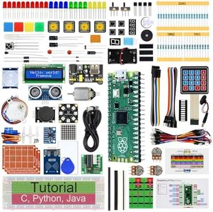 Freenove Ultimate Starter Kit for Raspberry Pi Pico (Included), Dual-core Arm Cortex-M0+ Microcontroller, 767-Page Detailed Tutorial, 222 Items, 119 Projects, Python C Java Code