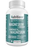 Magnesium L-Threonate Supplement - Pure High-Absorption Chelated Threonate - 124 Premium Capsules x 50 mg Elemental Magnesium, 200 mg Once Daily for Women and Men - Made in Canada by Nutritionn