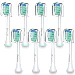 Toothbrush Replacement Heads, Compatible with Philips Sonicare Toothbrush Head Handle All Snap-On, 8 Pack