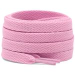 DELELE 2 Pair Flat Shoe laces 5/16" Wide Shoelaces for Athletic Running Sneakers Shoes Boot Strings, 11 Light Pink, 51 inch (130CM)