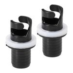 GroveEss 2 PCS Inflatable Boat Valves Hose Adapter,Kayak Air Pump Valve Connector,Plastic Kayak Air Valve Adapter Foot Pump Canoe Attachment(Black)