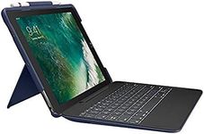 Logitech Slim Combo for iPad Air (3rd Generation) and iPad Pro 10.5" Keyboard Case, Backlit and Smart Connector (Model: A2123, A2154, A2152, A1701, A1709, A1852) DE Layout, B Blue