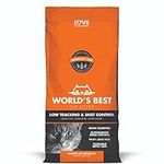 WORLD'S BEST CAT LITTER Low Tracking & Dust Control Multiple Cat Unscented 32-Pounds - Natural Ingredients, Quick Clumping, Flushable & Made in USA - Long-Lasting Odor Control & Easy Scooping