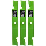 8TEN LawnRAZOR Blade Set for Snapper Simplicity Broadmoor Regent 1737252 52" Deck (High Lift Notched) 3 Pack