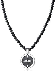 GAVU Necklaces with Compass Pendant, Onyx, Onyx