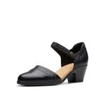 Clarks Collection Women's Emily 2 Ketra Pump, Black Leather, 10 Medium US