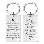 Jzxwan Best Friend Keyring Gifts, I Love You Friend Gifts, Appreciate Best Friend Birthday Gifts for Women Men, My Best Friend Present