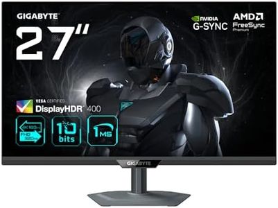 Gigabyte G27U 27” 4K UHD Gaming Monitor - Dual Mode (4K 160Hz or FHD 320Hz), 3840 x 2160, 1ms, 350 cd/m², FreeSync Premium, DisplayHDR400, HDMI 2.1, Displayport 1.4