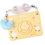 [Happy Duck] Kid's Case for iPad Mini 6,Cute iPad Mini 6 Case (8.3 inch,2021 Model) Cover for Children Girls Lady with 360° Rotating Stand(M6)