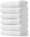 Aibaser Hand Towels-16x30inch - Lightweight and Highly Absorbent Hand Towels for Bathroom, Travel, Gym, Shower and Spa (White)