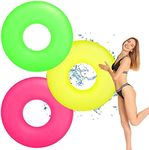 Inflatable Pool Floats Swimming Rings Tubes for Kids Adults,3pcs 91cm Kids Rubber Ring for Swimming,Inflatable Wheel Pool Tube Raft Swim Ring Floaties for Kids Swimming Pool Summer Beach Water Party