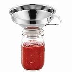 Wide-Mouth Canning Funnel Handle Mason Jar,Stainless Steel Kitchen Funnel Regular Wide Mouth Jars