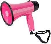 MyMealivos Portable Megaphone Bullhorn 20 Watt Power Megaphone Speaker Voice and Siren/Alarm Modes with Volume Control and Strap (Deeppink)…