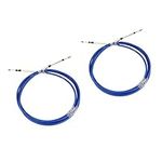 Marine 33C Throttle Shift Remote Control Box Cable For Yamaha Outboard Engine Boat Motor Steering System Blue (13FT, 2 PCs)