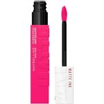 Maybelline New York Super Stay Matte Ink Liquid Lipstick, Long Lasting High Impact Color, Up to 16H Wear, Romantic, Vivid Pink, 0.17 fl.oz