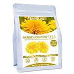 TEARELAE - Dandelion Root Tea - 2.5g x 120 Count - Premium Roasted Dandelion Tea Bags with Pleasant Nutty Aroma - Caffeine Free Herbal Tea