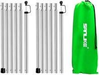 Tarp Poles Adjustable Heavy Duty 95 in Camping Tent Poles for Tarp Portable Telescoping Tent Poles for Awnings Canopy Rain Fly Shelter Set of 2