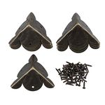 BQLZR Bronzy 30 x 30mm Antique Metal Jewelry Box Gift Box Corner Edge Cover Pack of 15