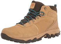 Columbia Men's Newton Ridge Plus Ii Suede Waterproof Hiking Shoe, Curry, Aegean Blue, 12 UK